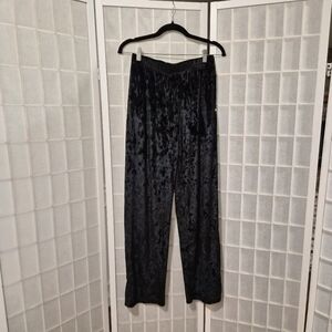 Fabletics Crushed Velvet Wide Leg Pants Sz S